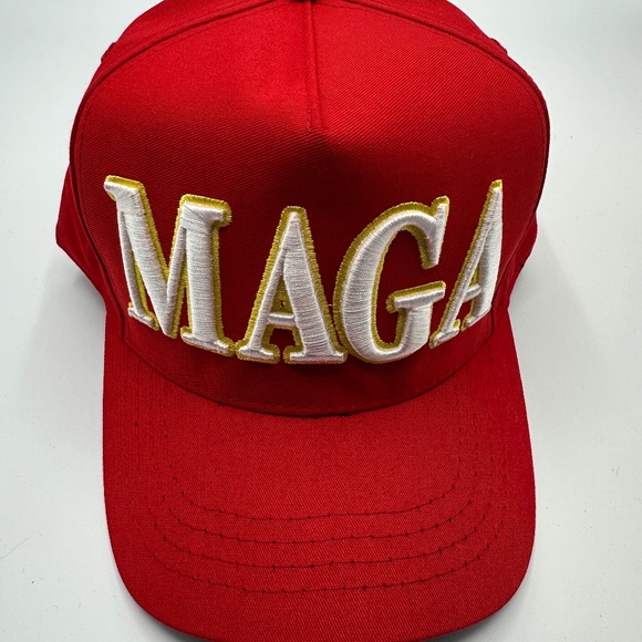 2024 Cali-Fame Trump MAGA Logo Red Trucker Hat Cap One Size